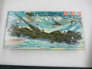 Vintage K - 153 Adams 280mm Atomic Cannon With 2 Gun Transporters Model Kit