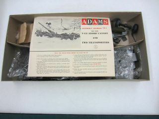 Vintage K - 153 Adams 280mm ATOMIC CANNON WITH 2 GUN TRANSPORTERS Model Kit 2