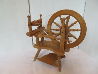 Vintage Wood Norwegian? Small 9 1/2 " Spinning Wheel Salesman 
