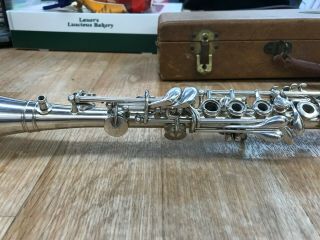Vintage 1940 ' s H.  Bettoney Metal Eb Clarinet.  Serial A0039 2
