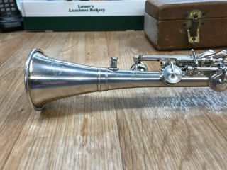 Vintage 1940 ' s H.  Bettoney Metal Eb Clarinet.  Serial A0039 3