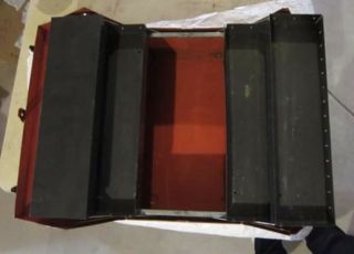 Vintage Craftsman Red Tombstone Toolbox Tool Box with 4 Cantilever Trays 8