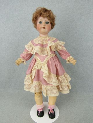 24 " Antique Bisque Head Composition Mb Morimura Brothers Japan Doll