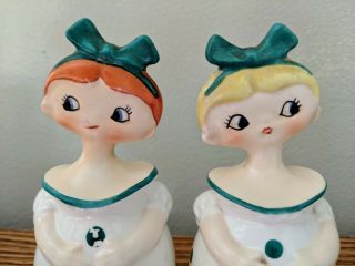 Vintage M - G Dolly Girls PIXIEWARE Holt Howard Salt & Pepper Shakers 3