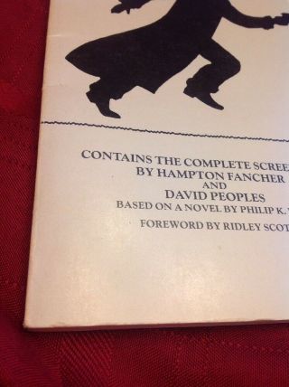 The Illustrated Blade Runner The Complete Screenplay RARE 1st Ed 1982 Paperback 2