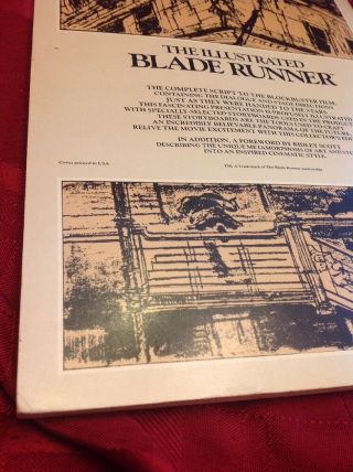 The Illustrated Blade Runner The Complete Screenplay RARE 1st Ed 1982 Paperback 9