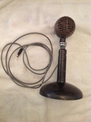 Vintage Rca Bullet Microphone With Stand,  Cable