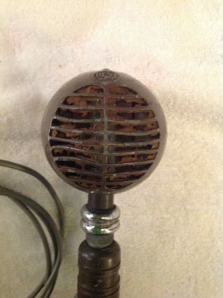 Vintage RCA Bullet Microphone With Stand,  Cable 2