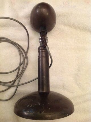 Vintage RCA Bullet Microphone With Stand,  Cable 8