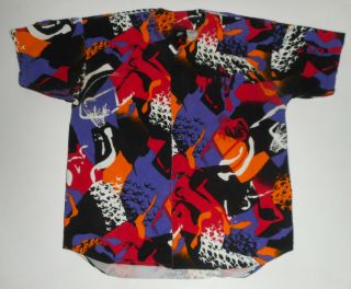 Vtg Nike Air Michael Jordan Streetwear Shirt All Over Print Embroidered 90s Xl