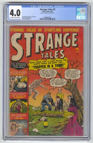 Strange Tales 2 Cgc 4.  0 Vintage Marvel Atlas Comic Pre - Hero Horror Gold 10c