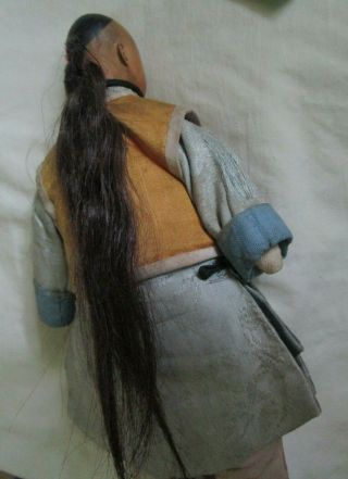 Antique vintage chinese carved wood door of hope mission doll man 7