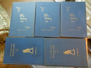 " The Mailing List " The Infantry School 5 Vols; 1937,  1939,  1940 (2 Vols) 1941