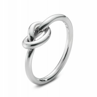 Modern Georg Jensen Sterling Silver Archive Ring A44b Love Knot Size 7.  5