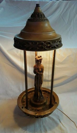 Vintage Grecian Mid Century Oil Motion Rain Lamp Light,  Table Top.