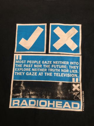 Radiohead Shirt Ok Computer Vintage 1998 Waste Product Rare Xl
