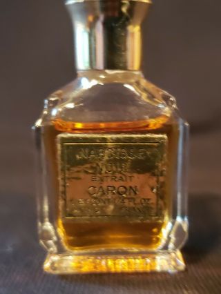 Vintage 1/4 Oz Narcisse Noir Extrait Caron 3/4 Full Paris France