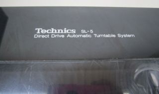 Vtg Technics SL - 5 Direct Drive Automatic Turntable Record Player Stanton L720 2