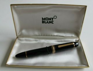 Vintage Montblanc Meisterstuck 149 Fountain Pen 14c Nib 4810 Black W/ Gold Trim