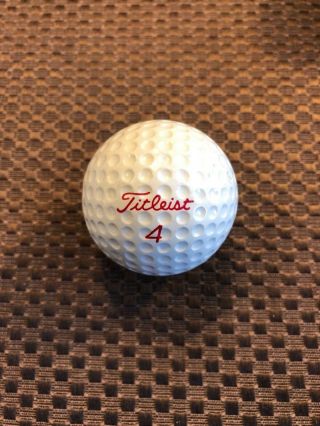 Logo Golf Ball - Titleist Acushnet Dt Red 4.  Vintage And Rare