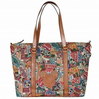 Disney Mickey Mouse Vintage Pattern Purpose Shoulder Bag Large Shopper Handbag
