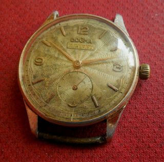 Vintage 1940s Oversized DOGMA PRIMA 15 Jewels Swiss Made Running Wristwatch 3