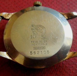 Vintage 1940s Oversized DOGMA PRIMA 15 Jewels Swiss Made Running Wristwatch 5