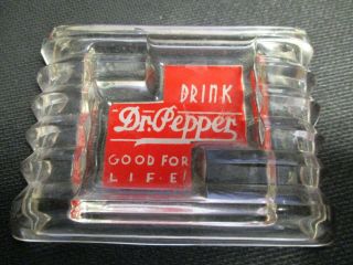 Dr Pepper Vintage Glass Ashtray From The 1940 