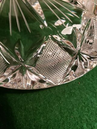 Vintage Lead Crystal Ashtray Bohemian Czech Glass High Clarity 8 Point Star EUC 5