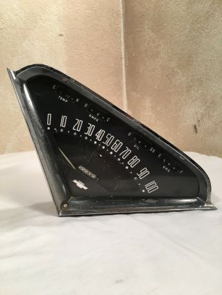 Vintage Oem Chevy Truck Speedometer Gauge Cluster Dash Assembly 1955