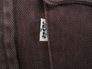 70s vtg LEVI ' S BIG E brown WORK SHIRT jacket LARGE 3