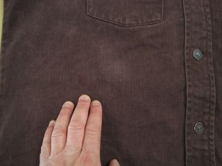 70s vtg LEVI ' S BIG E brown WORK SHIRT jacket LARGE 4
