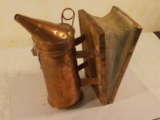 Swedish Antique / Vintage Copper Bee Hive Bellows Smoker Beekeeping Tool