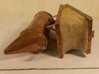 SWEDISH ANTIQUE / VINTAGE COPPER BEE HIVE BELLOWS SMOKER BEEKEEPING TOOL 7