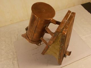 SWEDISH ANTIQUE / VINTAGE COPPER BEE HIVE BELLOWS SMOKER BEEKEEPING TOOL 8