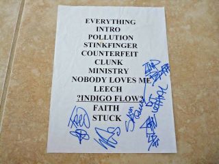 Limp Bizkit Vintage 1997 Band Signed Autographed Concert Setlist Psa Guaranteed