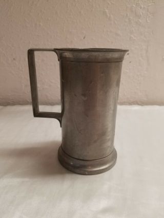 Vintage Very Old Pewter Beer Stein,  Pewter Mug,  With Markings,  Pewter