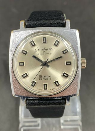 Vintage Rare German GlashÜtte Bison Spezimatic Automatic Watch 1968 