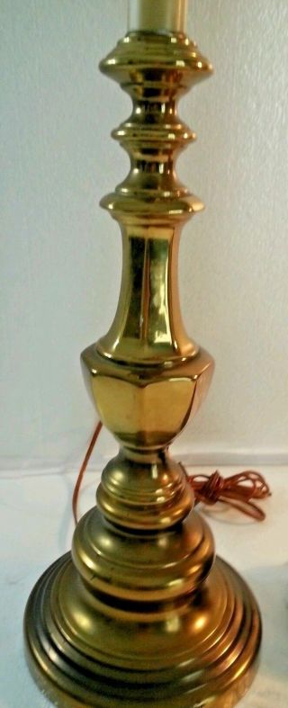 STIFFEL BRASS LAMPS VINTAGE PAIR SET OF 2 MCM MID CENTURY MODERN HOLLYWOOD 2