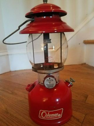 Vintage 1966 Coleman Red 200a Sunshine Of The Night Single Mantle Lantern