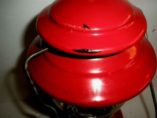 VINTAGE COLEMAN 200A 200 A RED SINGLE MANTLE GAS LANTERN 3