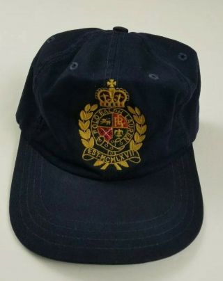 Vintage Polo Ralph Lauren Large Crown Crest Hat 90s Rare Usa Made Sport Rl 1992