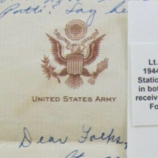 WWII letter,  WAC,  NURSE 32ND STATION HOSPITAL 