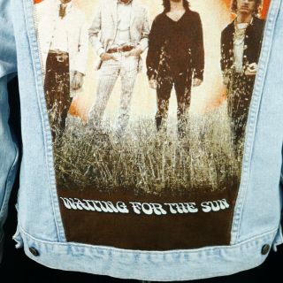 The Doors Denim Jacket Waiting for the Sun Jim Morrison VTG USA Blue Jean LARGE 4