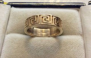 Lovely Quality Vintage Full Hallmarked Solid 9ct Gold Patterned Band Ring
