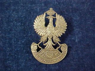 Rare Polish Poland Cap Badge " Eagle " Polish Army " Wsp "