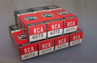 7 Vintage Nos Ge (labelled Rca) Black Plate Triple Mica 6072 Tubes - 12ay7