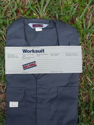 Vintage Gray Big Mac Worksuit Coveralls Jcpenney 42r