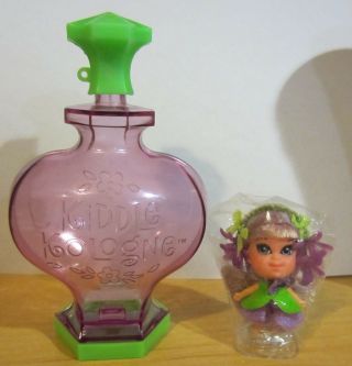 Vintage Liddle Kiddle Kologne Perfume Bottle / Violet Doll
