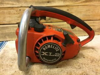 Vintage Homelite Xl - 2 (xl2) Chainsaw 3/8 " Lp Runs Well/ Limbing Top Handle Saw